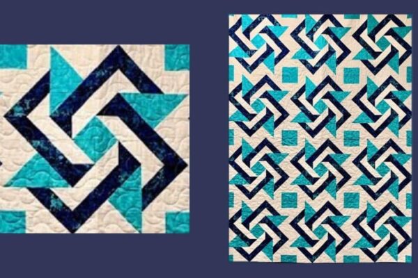 Finished Mystic Star Quilt Pattern, a completed DIY project
