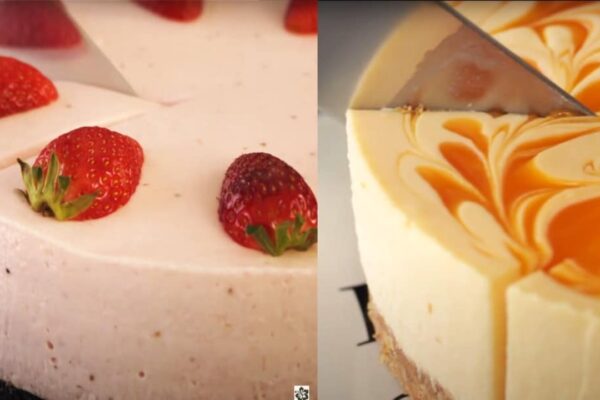 4 Easy No-Bake Cheesecake Recipes, homemade and freshly served