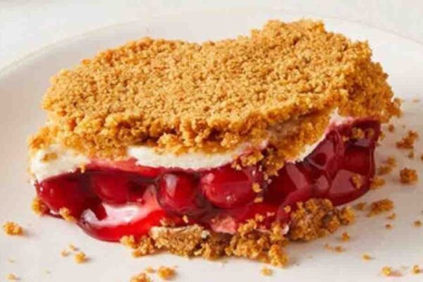 No-Bake Cherry Yum-Yum, homemade and freshly served
