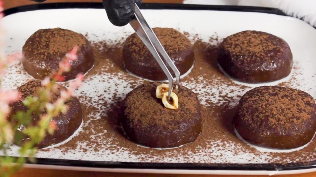 No-Bake Chocolate Truffle Dessert, homemade and freshly served