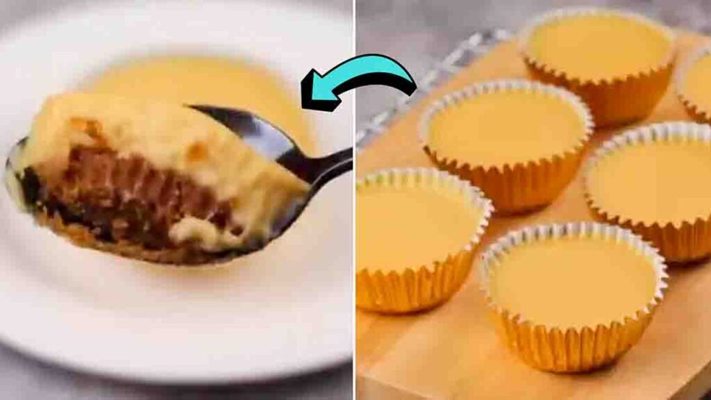 No-Bake Graham Flan Cupcake, homemade and freshly served