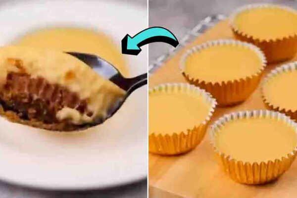 No-Bake Graham Flan Cupcake, homemade and freshly served