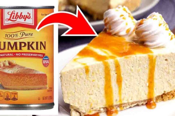 No-Bake Pumpkin Cheesecake, homemade and freshly served