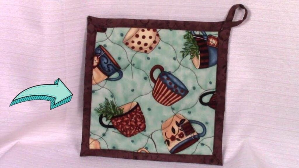 Finished No-Binding Hanging Pot Holder, a completed DIY project