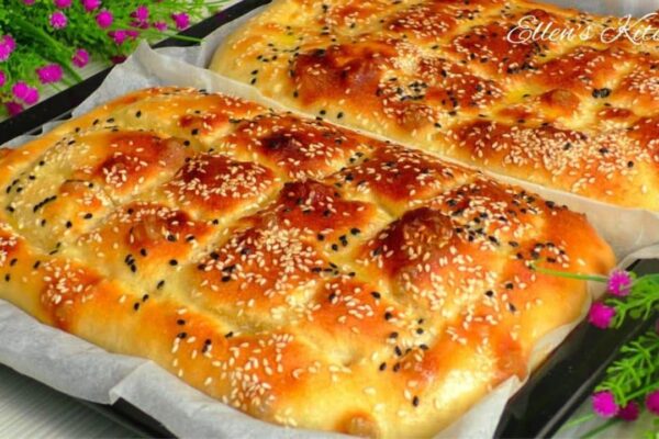 No-Knead Soft and Fluffy Bread, homemade and freshly served