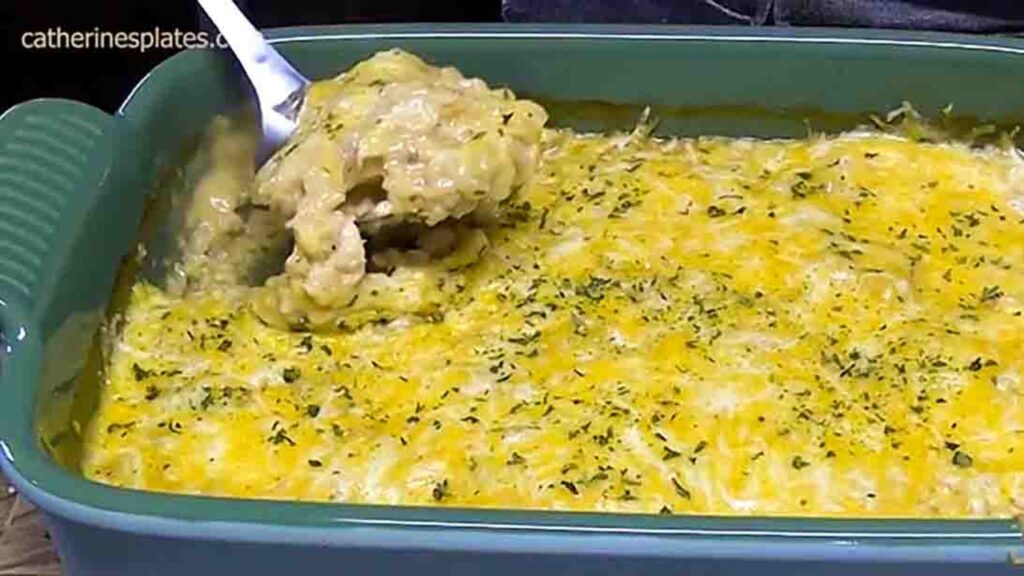 No-Peek Chicken and Rice Casserole, homemade and freshly served