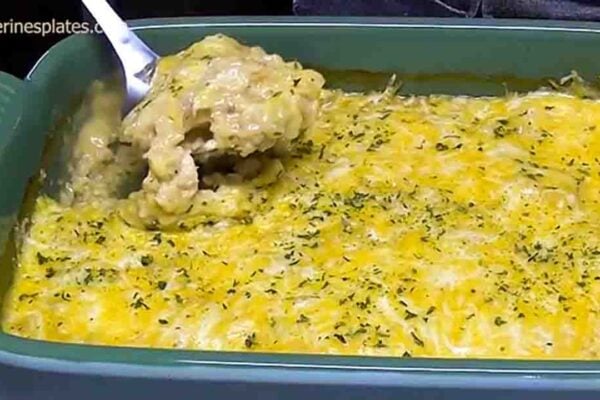 No-Peek Chicken and Rice Casserole, homemade and freshly served