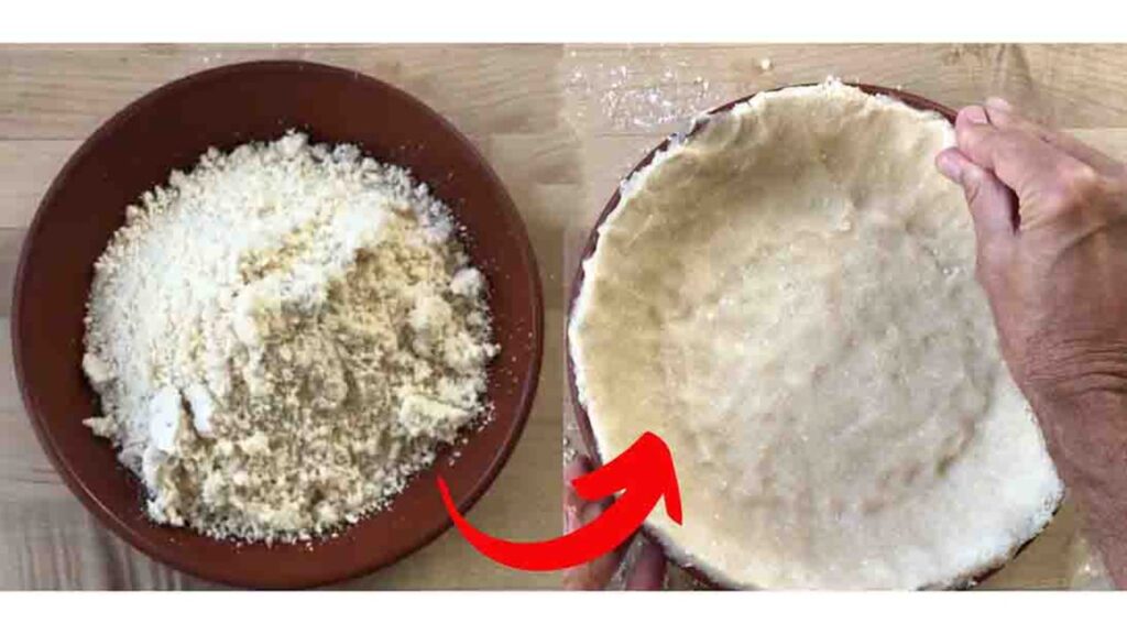 No-Roll Pie Crust, homemade and freshly served