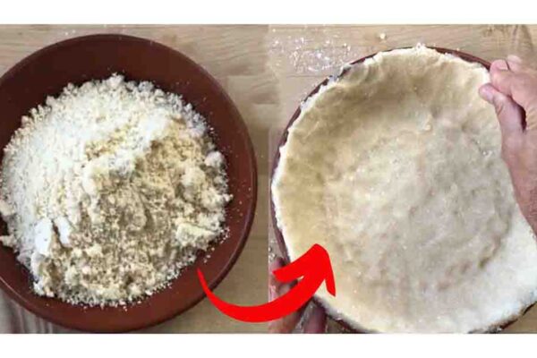 No-Roll Pie Crust, homemade and freshly served