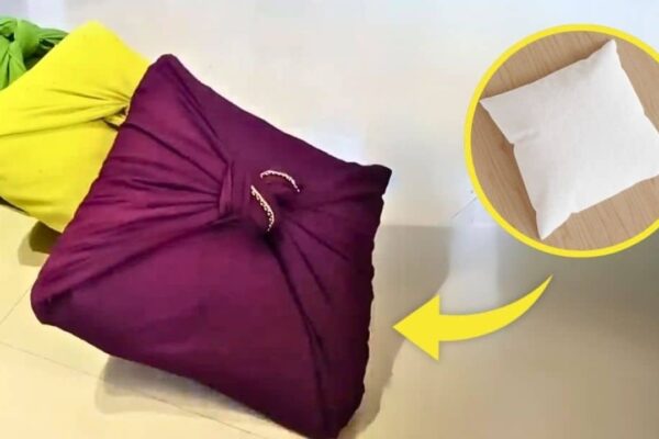 Finished No-Sew Cushion Cover in Just a Minute, a completed DIY project
