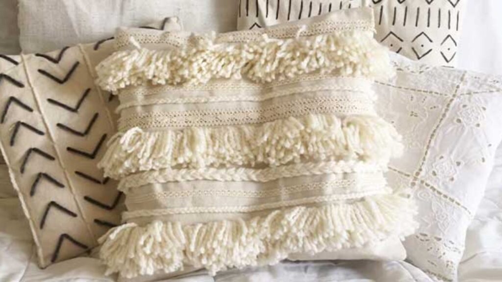 Finished No Sew DIY Anthropologie Pillows, a completed DIY project