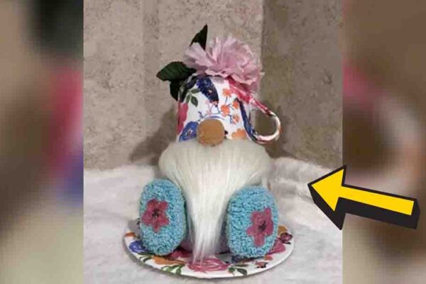 Finished No-Sew DIY Teacup Gnome, a completed DIY project