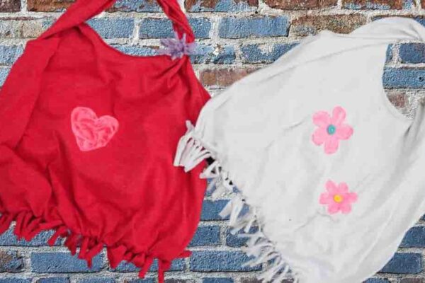 Finished No-Sew DIY Tote Bag Using Old T-Shirt, a completed DIY project