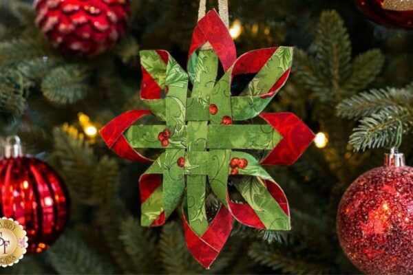 Finished a No-Sew Scandinavian Star Ornament, a completed DIY project