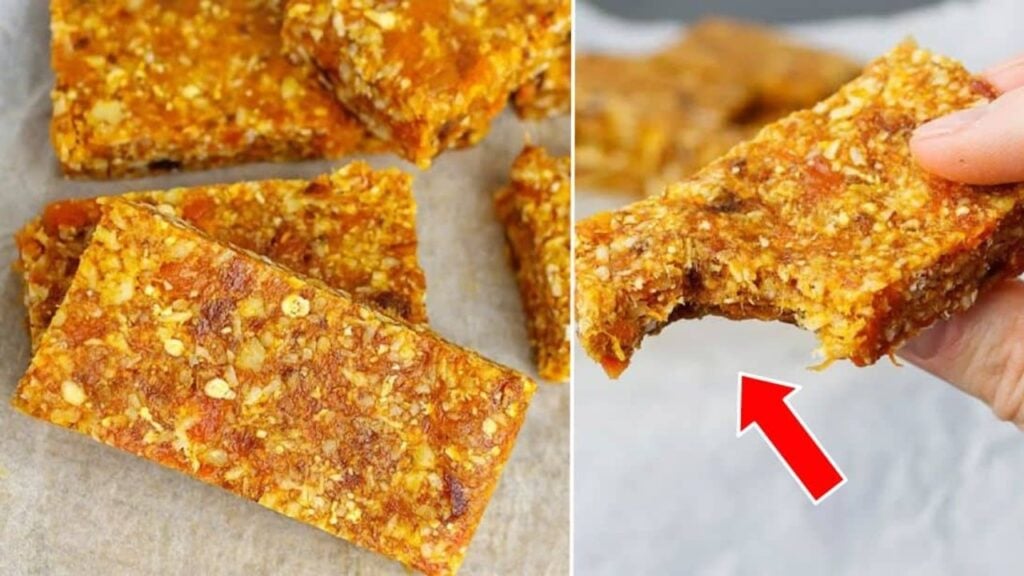 No Sugar Apricot Bars, homemade and freshly served