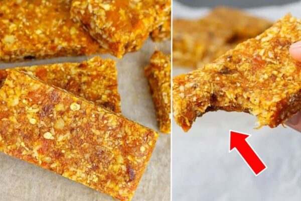 No Sugar Apricot Bars, homemade and freshly served