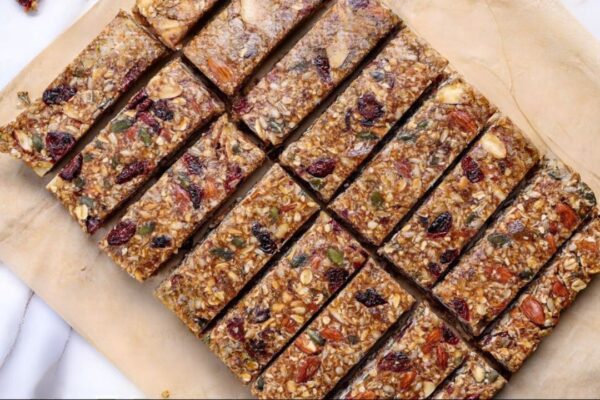 No Sugar Homemade Granola Bar, homemade and freshly served