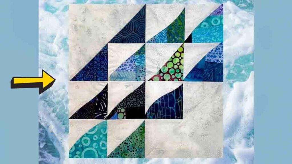 Finished Ocean Waves Curves Quilt, a completed DIY project