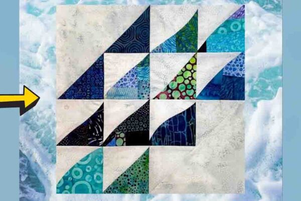 Finished Ocean Waves Curves Quilt, a completed DIY project