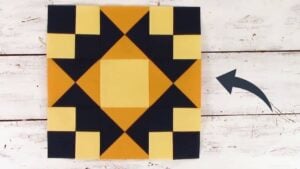 Finished Ohio Trail Quilt Block, a completed DIY project