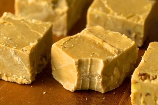 Old-Fashioned Brown Sugar Candy, homemade and freshly served
