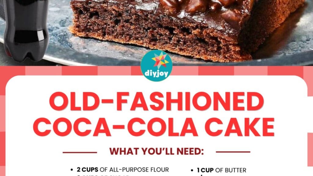 Old-Fashioned Coca-Cola Cake, homemade and freshly served