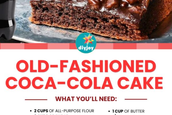 Old-Fashioned Coca-Cola Cake, homemade and freshly served