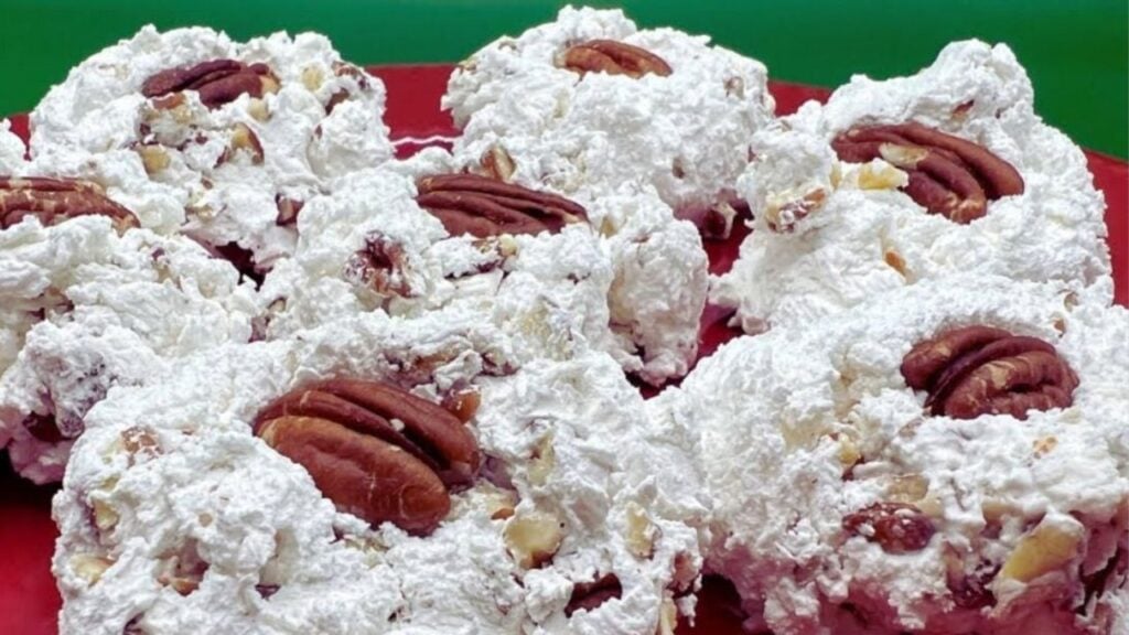 Old-Fashioned Pecan Divinity Candy, homemade and freshly served