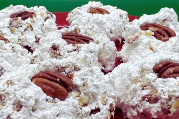 Old-Fashioned Pecan Divinity Candy, homemade and freshly served