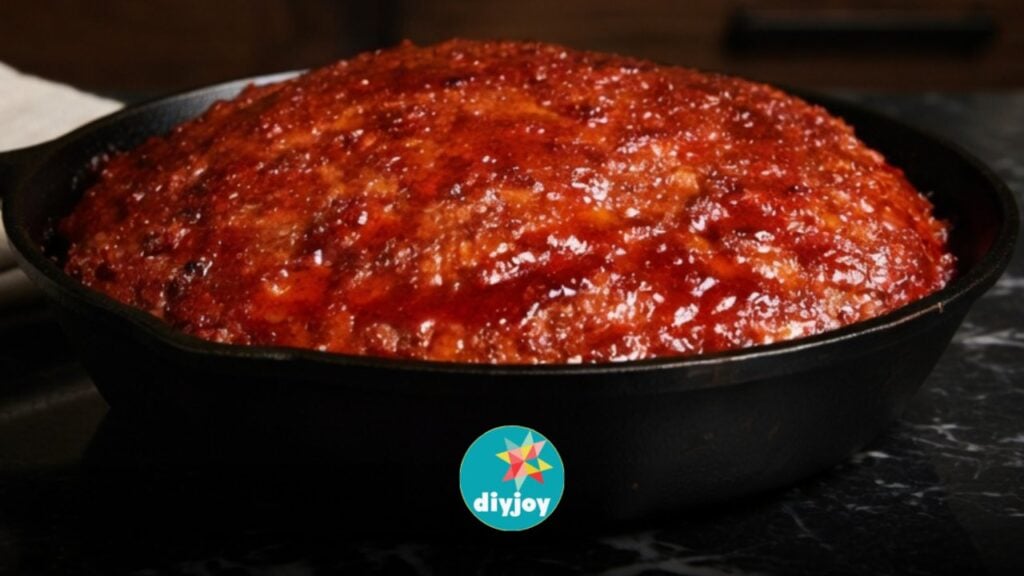 Old-Fashioned Skillet Meatloaf, homemade and freshly served