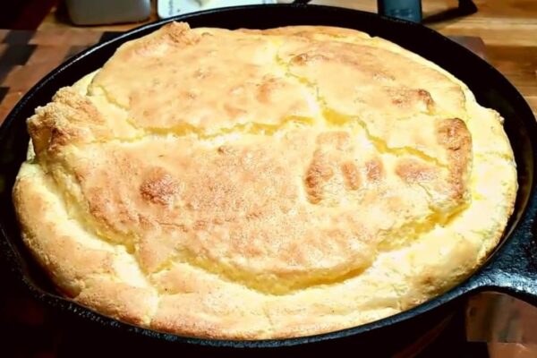 100-Year-Old Southern Spoon Bread, homemade and freshly served