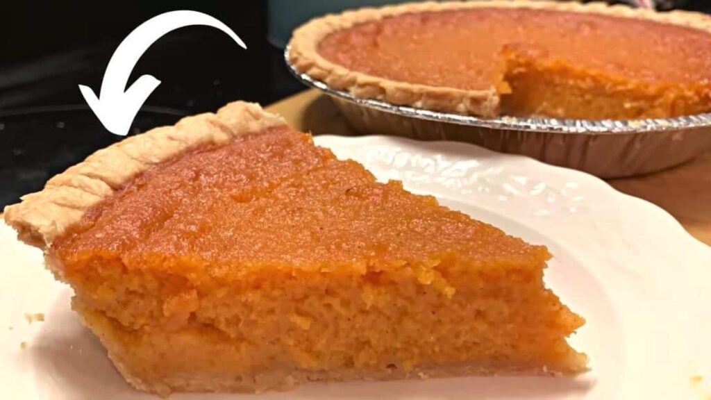 Old-Fashioned Southern Sweet Potato Pie, homemade and freshly served