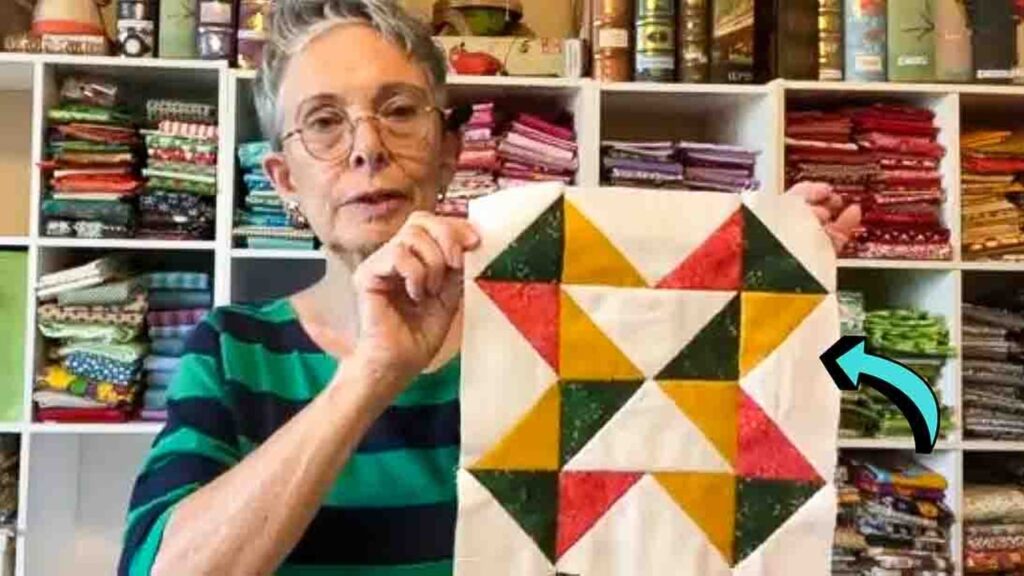 Finished Old Grey Goose Quilt Block, a completed DIY project