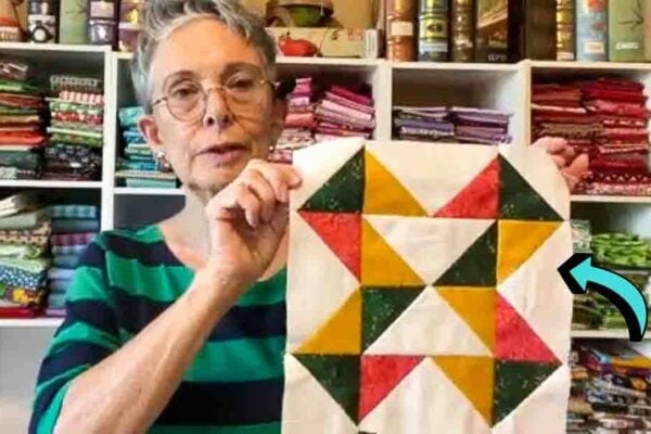 Finished Old Grey Goose Quilt Block, a completed DIY project