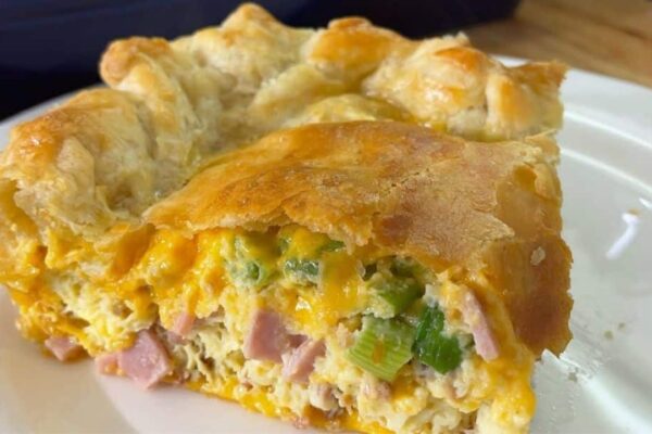 Old-School Hurricane Breakfast Casserole, homemade and freshly served