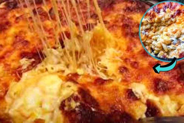 Old School Southern Baked Mac N Cheese, homemade and freshly served