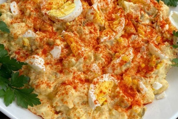 Old School Southern Potato Salad, homemade and freshly served