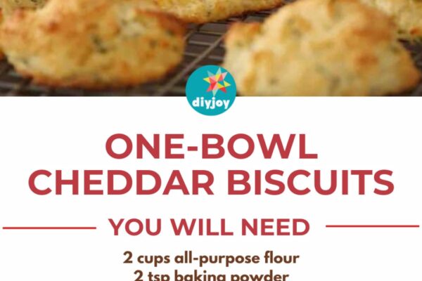 One-Bowl Cheddar Biscuits, homemade and freshly served