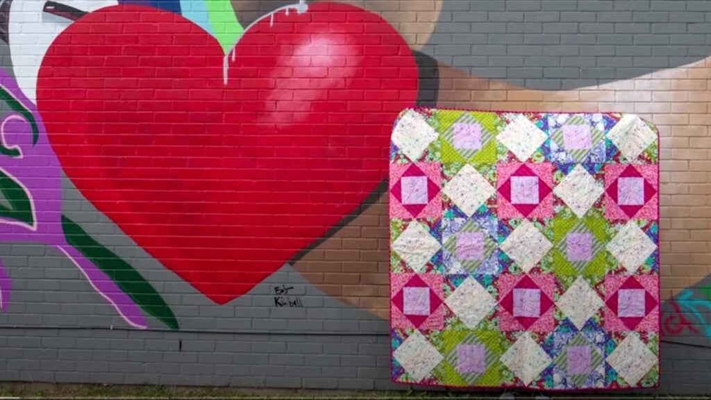 Finished a Quilt in an Hour with Fat Quarters, a completed DIY project