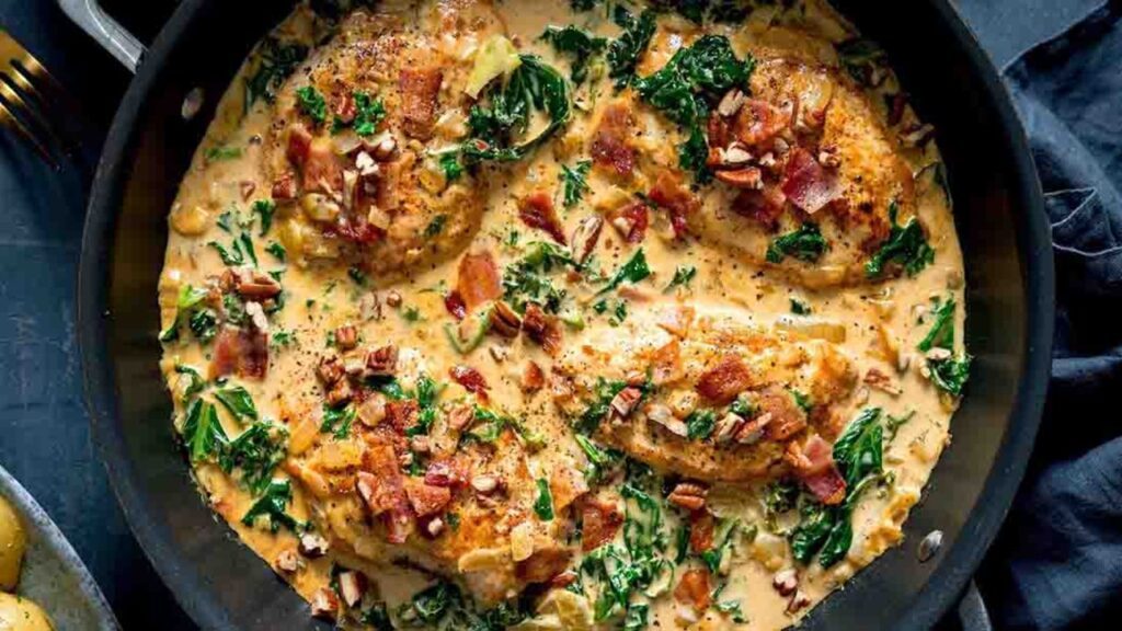 One-Pan Creamy Chicken Dijon, homemade and freshly served