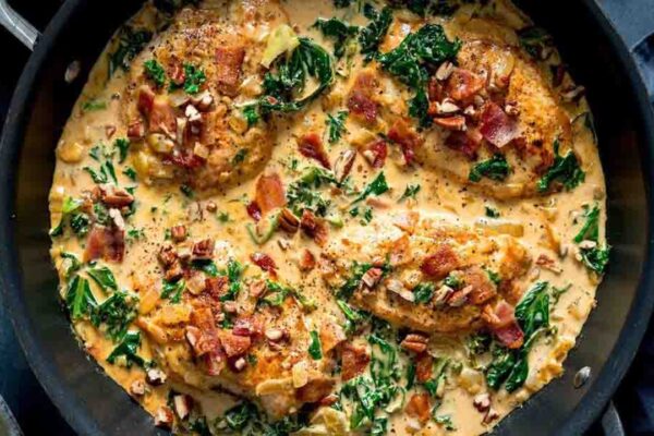 One-Pan Creamy Chicken Dijon, homemade and freshly served
