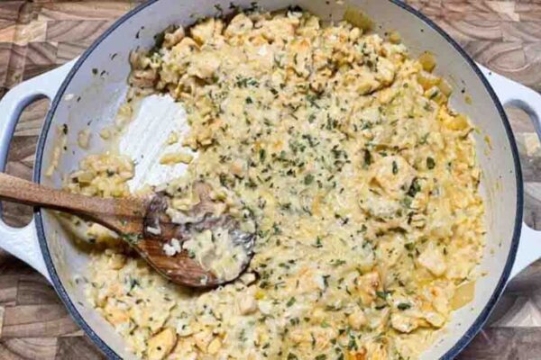 One-Skillet Parmesan Chicken and Rice, homemade and freshly served