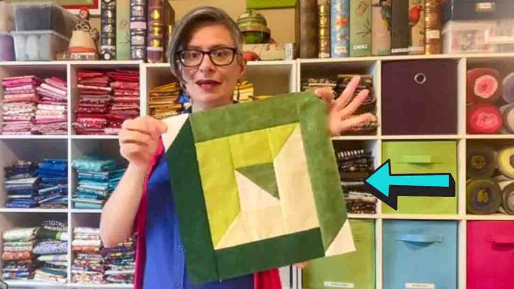 Finished Optical Illusion Quilt Block, a completed DIY project