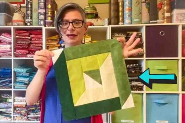 Finished Optical Illusion Quilt Block, a completed DIY project