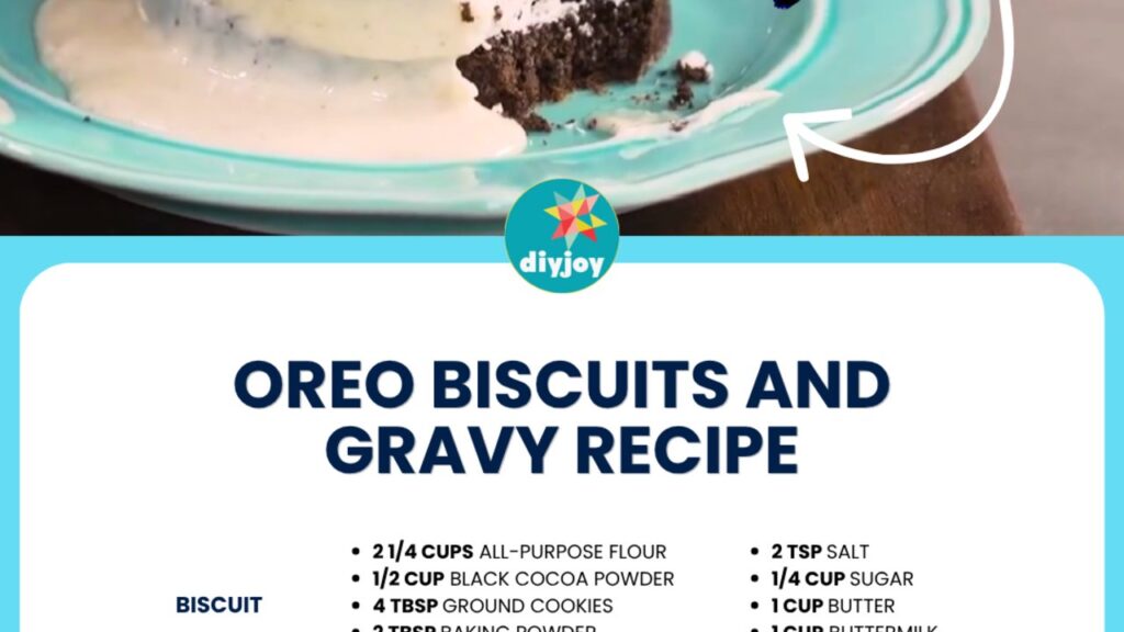 Oreo Biscuits And Gravy, homemade and freshly served