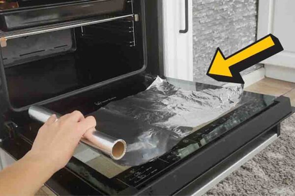 Oven Cleaning Hack Using Aluminum Foil