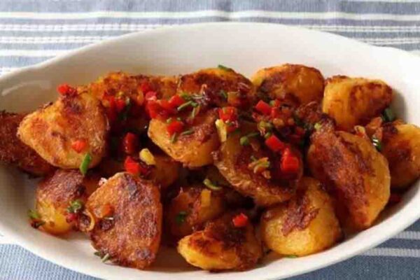Oven-Roasted Breakfast Potatoes, homemade and freshly served