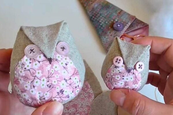 Finished Owl Pincushion, a completed DIY project