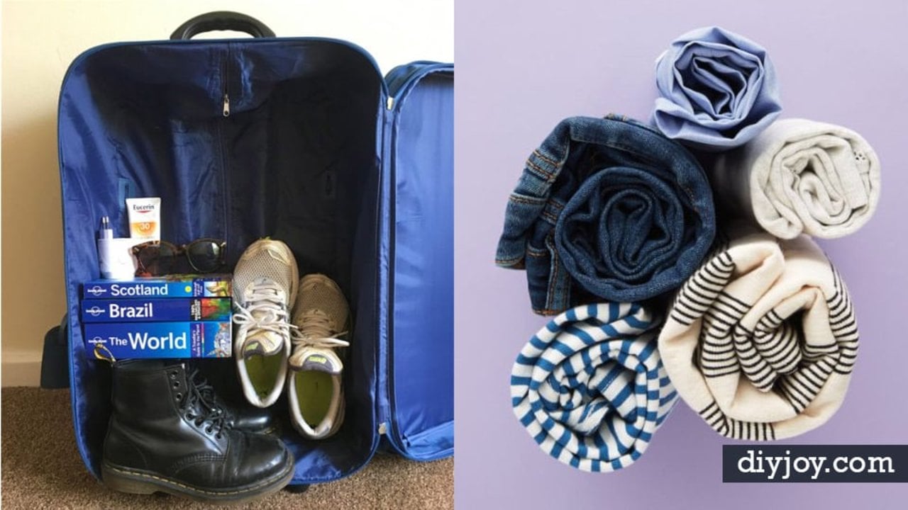 Interesting Fun Packing 34 Packing Hacks For Make for The Best Trip Ever - DIY Joy