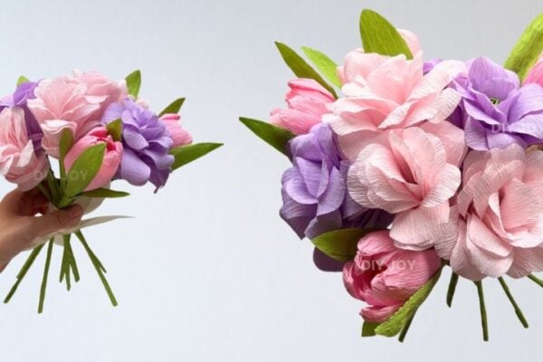 Paper Roses For Beginners — easy step-by-step DIY tutorial.